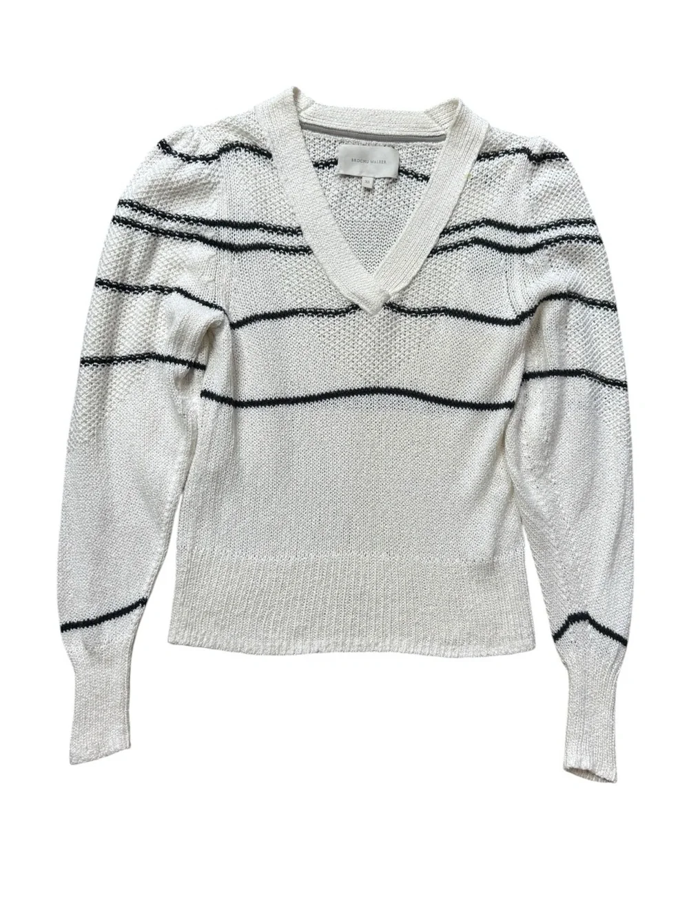 Brochu Walker Sasha Striped Vee Sweater size XS